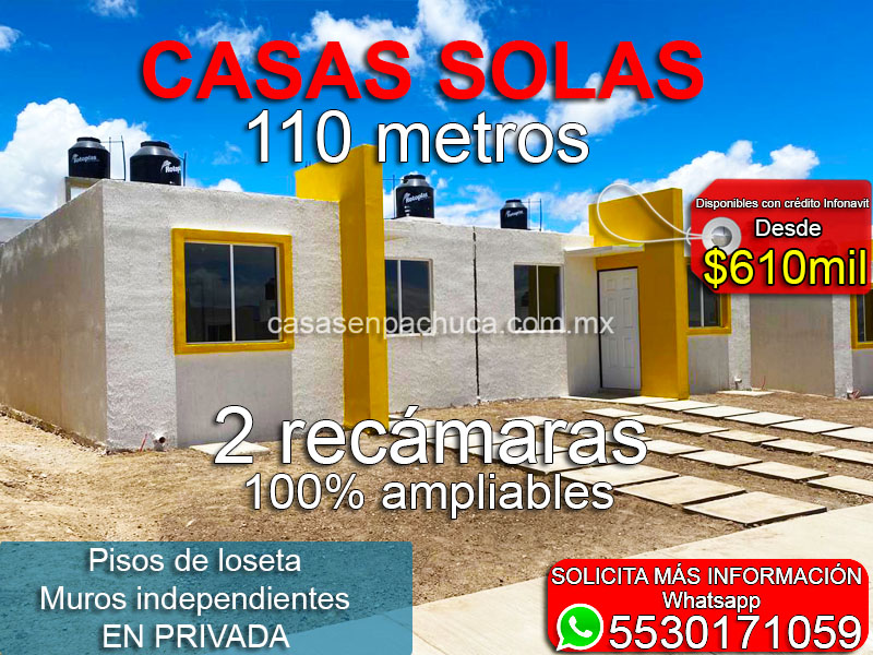 Casas en venta en Pachuca de 1 nivel 2 recámaras